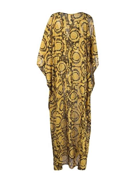 versace tie-detailed baroque-print silk caftan 995|Versace Barocco Silk Tie .